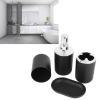 4Pcs Bathroom Vanity Countertop Accessory Set, Bathroom Toothbrush Sets Accessories Black with Cup Soap Dish for Decorative view 4