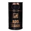 Bins Creative Industrial Style Trash Can, Vintage Metal Trash Can with Lid, Home, Hotel, Park (Size : 40x22x70cm) view 1