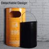 Bins Creative Industrial Style Trash Can, Vintage Metal Trash Can with Lid, Home, Hotel, Park (Size : 40x22x70cm) view 3