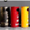 Bins Creative Industrial Style Trash Can, Vintage Metal Trash Can with Lid, Home, Hotel, Park (Size : 40x22x70cm) view 4