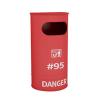 Bins Commercial Large Metal Trash Can, Retro Industrial Style Outdoor Litter Box with Lid (Color : Red, Size : 40x70cm) view 2