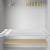 1pc Wardrobe Layered Partition Divider for Wardrobe Closet Expandable Wardrobe Tension Rod Shelf Expandable Shelves for Closet Clothes Sotrage White Multifunction Pp Wardrobe Rack view 2
