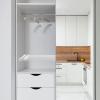 1pc Wardrobe Layered Partition Divider for Wardrobe Closet Expandable Wardrobe Tension Rod Shelf Expandable Shelves for Closet Clothes Sotrage White Multifunction Pp Wardrobe Rack view 3