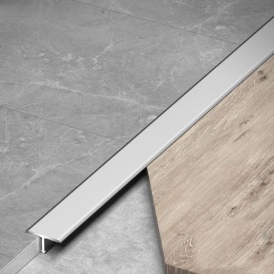 LJHU Threshold Transition Strips Durable Indoor Transition Strips, T-Mold Reducer Flute for Tile to Laminate/Wood to Tile, Customizable Size Easy Clean Floor Transition (Color : White, Size : Small)