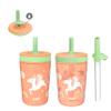 Zak Designs Unicorn Kelso Tumbler Set,Leak-Proof Screw-On Lid with Straw, Bundle for Kids Includes Plastic and Stainless Steel Cups with Bonus Sipper, 3pc Set, Non-BPA view 1