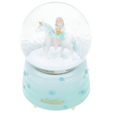 SOLUSTRE Lovely Music Box Crystal Decor Flashing Ornament for Bedroom Office Boys and Girls Design Globe Music Light