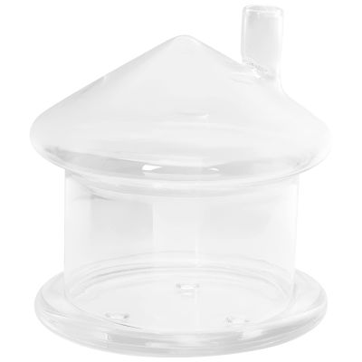 Zerodeko 1set Mushroom-shaped Display Case for Preserved Flowers Elegant Glass Dome Base for Collectibles Dust Cover for Dolls and Antiques Stylish Desktop Adornment