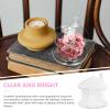 Zerodeko 1set Mushroom-shaped Display Case for Preserved Flowers Elegant Glass Dome Base for Collectibles Dust Cover for Dolls and Antiques Stylish Desktop Adornment view 2