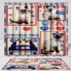 4th of July Independence Day I Love USA Siamese Cat Bath Mat & Shower Curtain Combo - Non-Slip Bathroom Plush Rug Mat Polyester Bathtub Curtain Screens with Hook, BM 20''x 32'', SC 72"x72" view 1