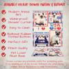 4th of July Independence Day I Love USA Siamese Cat Bath Mat & Shower Curtain Combo - Non-Slip Bathroom Plush Rug Mat Polyester Bathtub Curtain Screens with Hook, BM 20''x 32'', SC 72"x72" view 2