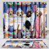 Rub A Dub Dogs in A Tub Labrador Dog Bath Mat & Shower Curtain Combo - Non-Slip Bathroom Decor Plush Rug Mat Polyester Bathtub Curtain Screens with Hooks, BM 20''x 32'', SC 69"x72" view 1