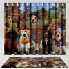 Halloween 'Round Town Labrador Dog Bath Mat & Shower Curtain Combo - Non-Slip Bathroom Decor Plush Rug Mat Polyester Bathtub Curtain Screens with Hooks, BM 20''x 32'', SC 72"x72" view 1