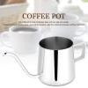 250ml/350ml Pour over Kettle Coffee Tea Pot, Gooseneck Kettle, Stainless Steel Coffee Pot with Long Gooseneck Spout Hand Coffee Kettle for Kitchen Coffee Shop( 250mL-Silver) view 2