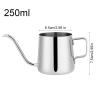 250ml/350ml Pour over Kettle Coffee Tea Pot, Gooseneck Kettle, Stainless Steel Coffee Pot with Long Gooseneck Spout Hand Coffee Kettle for Kitchen Coffee Shop( 250mL-Silver) view 3