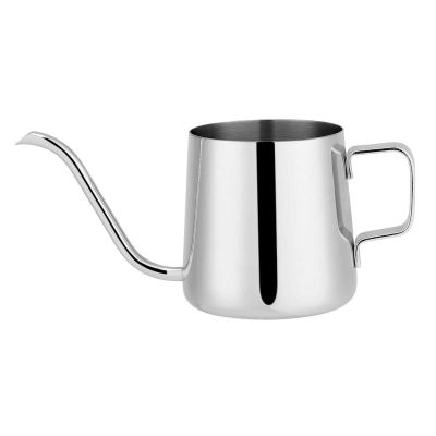 250ml/350ml Pour over Kettle Coffee Tea Pot, Gooseneck Kettle, Stainless Steel Coffee Pot with Long Gooseneck Spout Hand Coffee Kettle (350mL-Silver)