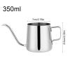 250ml/350ml Pour over Kettle Coffee Tea Pot, Gooseneck Kettle, Stainless Steel Coffee Pot with Long Gooseneck Spout Hand Coffee Kettle (350mL-Silver) view 3