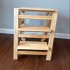 Step Stool, 4-Step or 3-Step Folding, Portable, Made of The Solid Wood, Three Color Available (3-Step Log Color) view 2