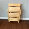 Step Stool, 4-Step or 3-Step Folding, Portable, Made of The Solid Wood, Three Color Available (3-Step Log Color) view 3