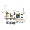 Ceiling Decorative Shelving, Golden Hanging Flower Stand, Kitchen and Bar Bar Hanger Wrought Iron Bar Hanger-L60/80/100/120cm (Size : 120X30X60CM) view 2