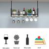 Ceiling Decorative Shelving, Golden Hanging Flower Stand, Kitchen and Bar Bar Hanger Wrought Iron Bar Hanger-L60/80/100/120cm (Size : 120X30X60CM) view 4