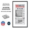 CountryArtHouse 18.5x12.5 Newspaper Frame With Mat Solid Wood - Matte Black Finish - Matches Any Decor - Size 18.5x12.5 - Shatter Guard UV Coated Acrylic, Acid Free Interior view 2