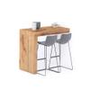 Mobili Fiver Evolution Tall Kitchen Bar Table Made in Italy | Space Saving, Wall-Mounted Counter Height Table for 4 | Breakfast Bar Table Top w/Cable Holder | Rustic Oak | 47,2 in x 23,6" in view 1