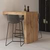 Mobili Fiver Evolution Tall Kitchen Bar Table Made in Italy | Space Saving, Wall-Mounted Counter Height Table for 4 | Breakfast Bar Table Top w/Cable Holder | Rustic Oak | 47,2 in x 23,6" in view 4