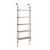 Deco 79 Metal 5 Shelves Wall Shelf, 23" x 12" x 71", Brown view 1