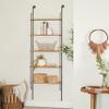 Deco 79 Metal 5 Shelves Wall Shelf, 23" x 12" x 71", Brown view 2