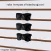 Marketing Holders Slatwall Eyewear Holder Clear Acrylic Sunglass Display 3 Tier Eyeglasses Organizer Rack for Retail Eyewear Stores and Optometrists Offices No Assembly view 4