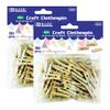 BAZIC Products Clothes Pin Mini 1", Natural Wood Clothespins, Non Toxic Wooden Photo Clips for Art Craft Decor (50/Pack), 2-Packs view 1