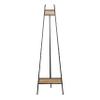 Deco 79 Metal Display Easel Tall Adjustable 3 Tier Floor Standing Easel with Chain Support and Wood Accents, Display Stand 19" x 23" x 66", Black view 1