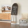 Deco 79 Metal Display Easel Tall Adjustable 3 Tier Floor Standing Easel with Chain Support and Wood Accents, Display Stand 19" x 23" x 66", Black view 2