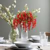Admired by Nature Artificial Wisteria Hanging Flowers - 2 pcs of 15 Stems - Faux Hanging Plant Flowers - for Home Decor, Weddings, Gardens, Cemeteries, Classrooms - Red view 3