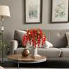 Admired by Nature Artificial Wisteria Hanging Flowers - 2 pcs of 15 Stems - Faux Hanging Plant Flowers - for Home Decor, Weddings, Gardens, Cemeteries, Classrooms - Red view 4