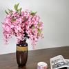 Admired by Nature 2pcs of 15 Stem Artificial Flowers Wisteria Hanging Plants Flowers for Outdoor, Fake Hanging Plant Baskets for Home Decor Wedding Garden Cemetery Flowers for Grave, Pink view 3