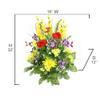 Admired by Nature 2pcs of 30 Stem Artificial Flowers Morning Glory & Ranunculus Bush Spring Faux Flower Arrangement for Indoor Wedding Home Decor, Cemetery Decorations, Yellow Red Purple view 2