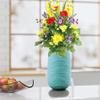 Admired by Nature 2pcs of 30 Stem Artificial Flowers Morning Glory & Ranunculus Bush Spring Faux Flower Arrangement for Indoor Wedding Home Decor, Cemetery Decorations, Yellow Red Purple view 4