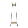 Deco 79 Metal Display Easel Large Adjustable 3 Tier Floor Standing Easel with Chain Support and Wood Accents, Display Stand 16" x 19" x 52", Black view 1