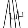 Deco 79 Metal Display Easel Large Adjustable 3 Tier Floor Standing Easel with Chain Support and Wood Accents, Display Stand 16" x 19" x 52", Black view 4