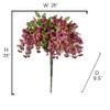 Admired by Nature 2pcs of 15 Stem Artificial Flowers Wisteria Hanging Plants Flowers for Outdoor, Fake Hanging Plant Baskets for Home Decor Wedding Garden Cemetery Flowers for Grave, Orange view 2