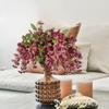 Admired by Nature 2pcs of 15 Stem Artificial Flowers Wisteria Hanging Plants Flowers for Outdoor, Fake Hanging Plant Baskets for Home Decor Wedding Garden Cemetery Flowers for Grave, Orange view 3