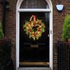 BLGKJDYY Valentine Wreath Decoration Heart Wreaths Valentines Front Door Wreaths Heart Shaped Hanging Garlands for Door Wall Window (Red2, with Lamp) view 2