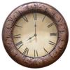 BLACK FOREST DECOR Western Tooled Leather Wall Clock - Rustic Antique Style Clock for Home Decor view 1