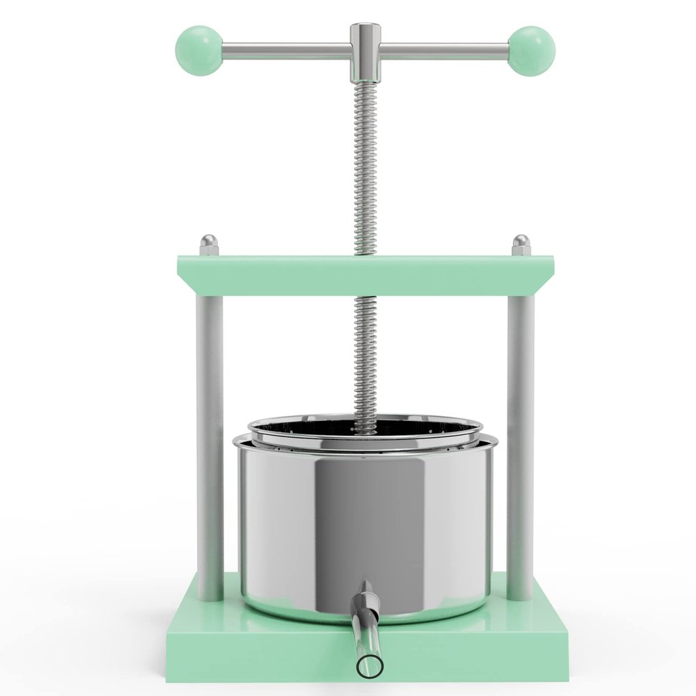 EJWOX Green Cheese Tincture Herb Fruit Wine Manual Press - 0.8 Gal Stainless Steel Press Machine for Juice, Vegetable, Wine, Olive Oil