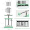 EJWOX Green Cheese Tincture Herb Fruit Wine Manual Press - 0.8 Gal Stainless Steel Press Machine for Juice, Vegetable, Wine, Olive Oil view 3