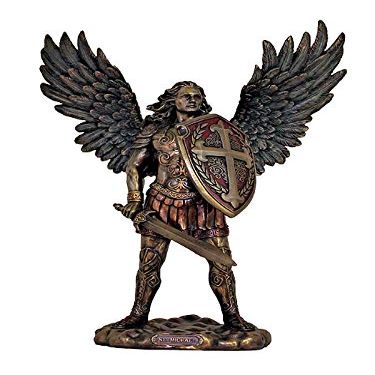 CatholicStore 13.5" St. Michael Statue, Very Dynamic, Cold Cast Bronze Resin