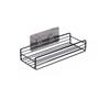 TYZK Shower Shelves Wall Mounted Bathroom Shelves, Floating Shelf Storage Rack Bathing Accessories (Color : Black Without Hook) view 1
