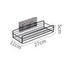 TYZK Shower Shelves Wall Mounted Bathroom Shelves, Floating Shelf Storage Rack Bathing Accessories (Color : Black Without Hook) view 3