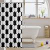 Geometric Shower Curtains,Honeycomb Hexagon Bath Room Curtains for Kids Teens Adult Abstract Football Sport Black and White Waterproof Bath Curtains,with 12 Hooks Suits for Bathtub,72" W x 78" L view 3